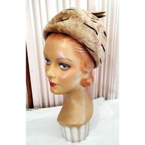 Vintage 1960s Saks Fifth Avenue Fur Felt Hat by Selene Italy